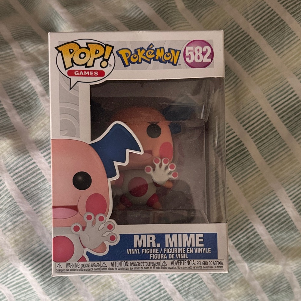 Funko Mr. Mime Vinyl Figure with Blue and Pink Accents